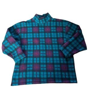 Terrawear Vintage Plaid Turtleneck Sweatshirt